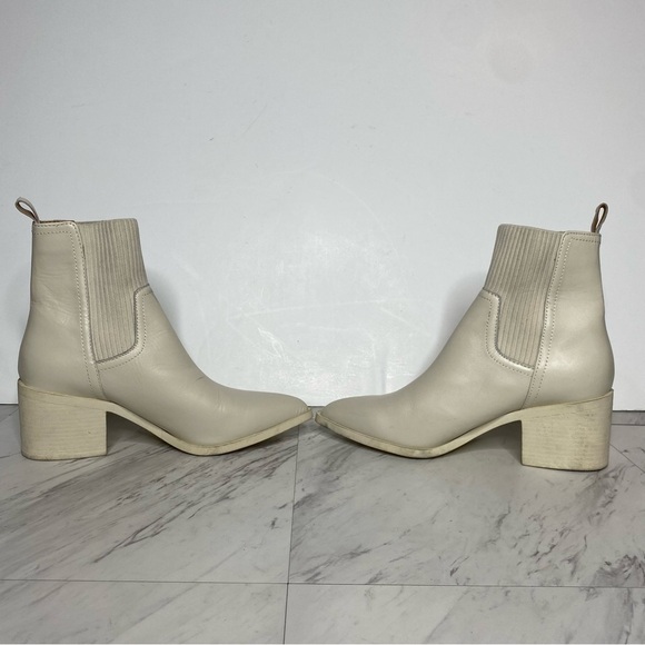 Steve Madden Abriel Pointy Toe Leather Heeled Bootie 8M - Picture 6 of 16